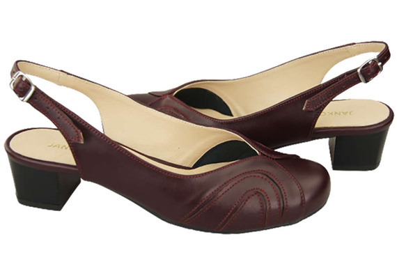 Damenschuhe Sandalen, Naturleder, Burgund 842 ElitaBut