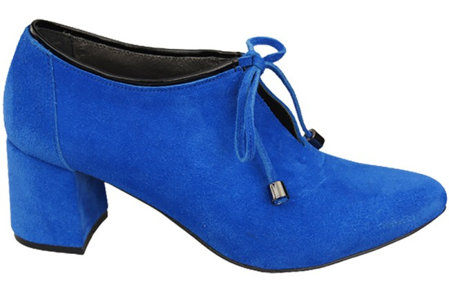 Damenschuhe, Schuhe, Azurblau, Natursamtleder, 183 ElitaBut