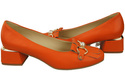 Damenschuhe Pumps verziert mit Fransen Orange Naturleder 195 ElitaBut