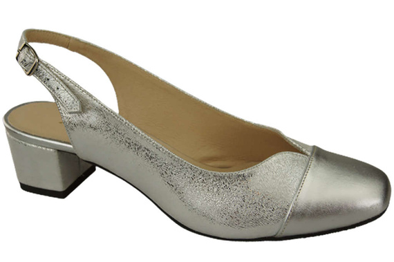 Damenschuhe Sandalen Naturleder 165 Silber ElitaBut