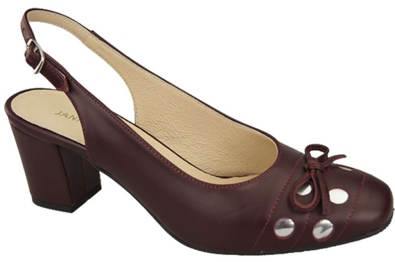 Damenschuhe Burgunderrote Sandalen, Naturleder 167 ElitaBut