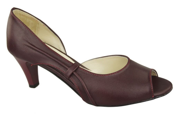 Damenschuhe Sandalen Burgund Naturleder 566 ElitaBut