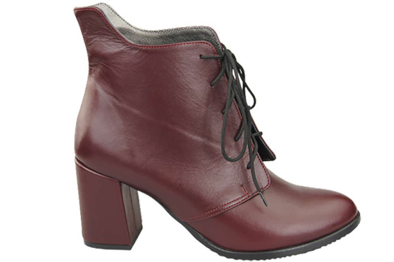 Damenschuhe Schnürstiefel Frühling/Herbst Naturleder Burgund 174 L ElitaBut