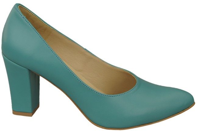 Damenschuhe Türkise Pumps, Naturleder 170 ElitaBut