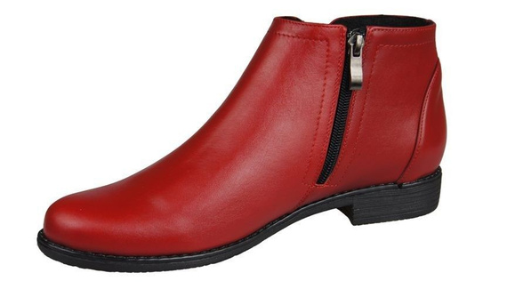 Frühlingsstiefel für Damenschuhe, Naturleder, Rot 872 ElitaBut
