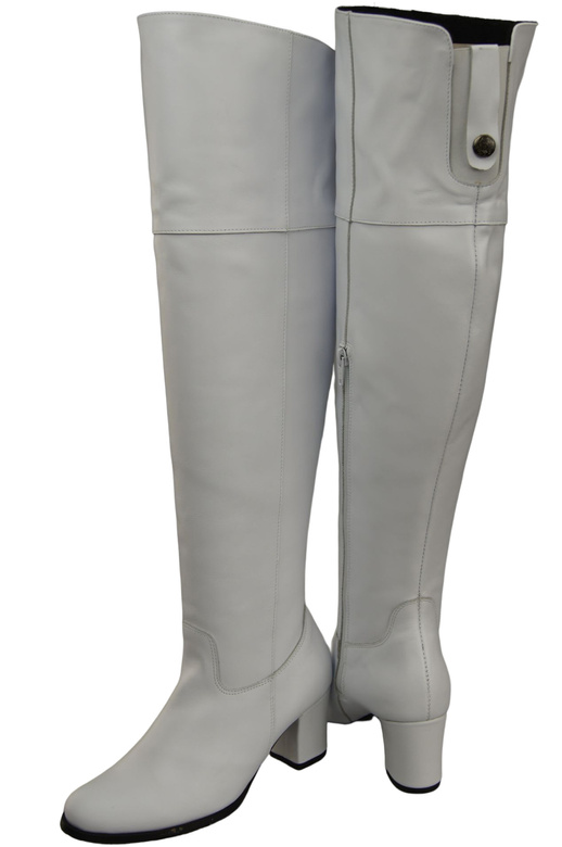 Footwear Overknee-Stiefel für Damen, Naturleder 190, Weiß ElitaBut