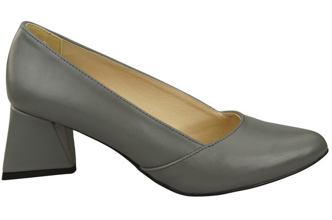 Damen Pumps Aschgrau Echtleder Spitz Zehen Absatz ElitaBut 221