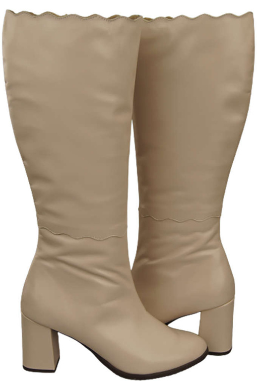 Schuhe Damenstiefel Klassisches Naturleder Cappuccino Bright 176 ElitaBut