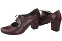 Schuhe Damenschuhe, Naturleder, Burgund 161 ElitaBut