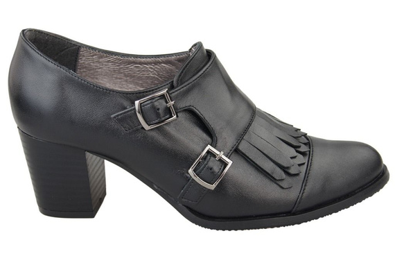 Damenschuhe, Naturleder, Schwarz 985 ElitaBut