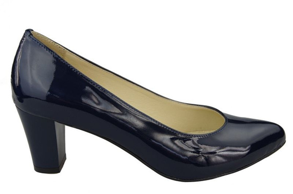 Damenschuhe Pumps Naturleder Marineblau Lack 974 ElitaBut