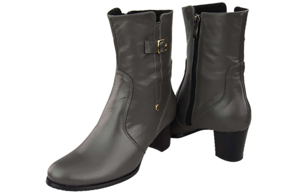 Damenschuhe Damenstiefel, warm, Naturleder, Graphite 882 von ElitaBut