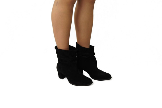 Damenschuhe Stiefel, Naturleder, Schwarz 986 ElitaBut