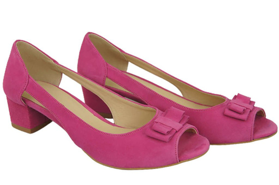 Damenschuhe Sandalen Fuchsia Naturleder Wildleder 145 von ElitaBut