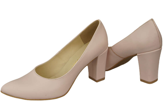 Damenschuhe Pumps Rosa Puder Naturleder 170 ElitaBut