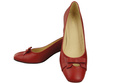 Damen Pumps mit Schleife Rot Naturleder und niedrigem Absatz 203 ElitaBut