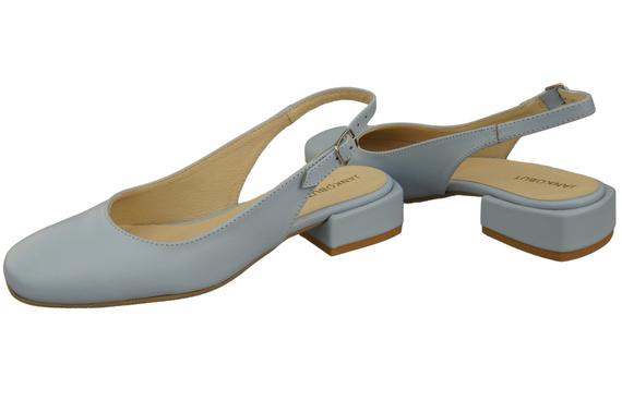 Damen Schuhe Sandalen Hellblau Flacher Absatz Naturleder 206 ElitaBut