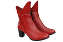 Damen-Winterstiefel, Naturleder, Rot 137 ElitaBut