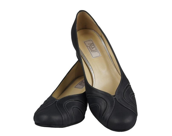 Damenschuhe Pumps, Naturleder, Graphit 786 ElitaBut