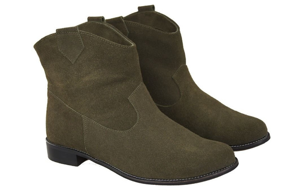 Schuhe Damenstiefel Frühling / Herbst, natürliches Veloursleder, Flasche 132 L ElitaBut