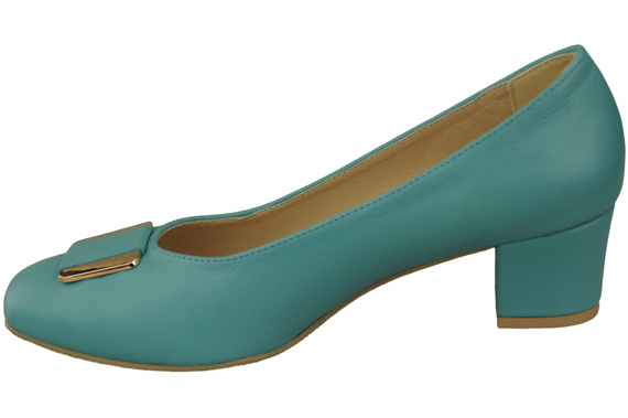 Damenschuhe Pumps Naturleder 187 Türkis ElitaBut