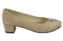 Damenschuhe Pumps Beige Naturleder Wildleder 135 ElitaBut
