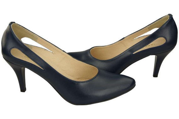 Damenschuhe Pumps Marineblau Naturleder 166 ElitaBut