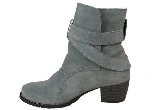 Damenstiefel Naturveloursleder Grau 119 ElitaBut