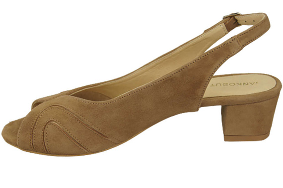 Damenschuhe Sandalen, natürliches Wildleder, Olive 991 ElitaBut