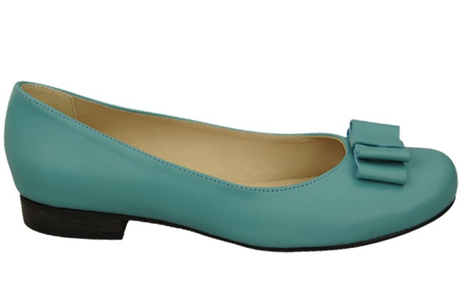 Damen Ballerinas, Naturleder, Türkis 702 ElitaBut