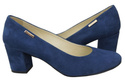 Damenschuhe Pumps Marineblau Naturleder Wildleder 125 ElitaBut
