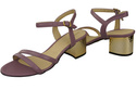 Damenschuhe Lila Naturleder 197 Sandalen, die den Fuß sinnlich enthüllen ElitaBut