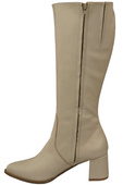 Klassische Damenstiefel, Naturleder, Beige 175 ElitaBut