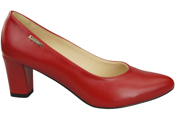 Klassische Glatt Damen Rot Naturleder Schuhe 213 ElitaBut