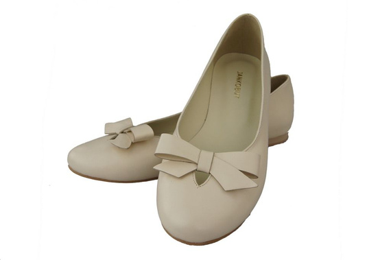 Damen Ballerinas Beige Naturleder 998 ElitaBut