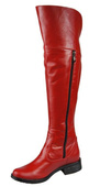 Schuhe Damenstiefel Stiefel, Overknee-Stiefel, Naturleder, Rot 638 ElitaBut