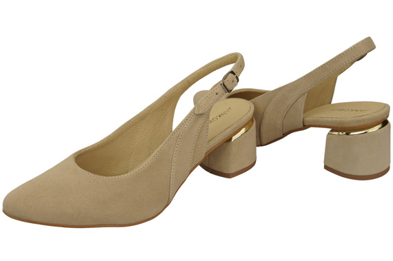 Damensandalen aus natürlichem Wildleder Beige Eleganz und Komfort 196 von ElitaBut