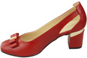 Schuhe Damen Rot Pumps aus Naturleder mit dekorativem Absatz 199 ElitaBut