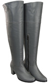Footwear Kniehohe Overknee-Stiefel für Damen, Naturleder 190, Grau ElitaBut