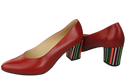 Damenschuhe Rote Pumps aus Naturleder mit Zierabsatz 158 ElitaBut