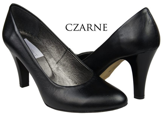 Damenschuhe Pumps, Naturleder, Schwarz 764 ElitaBut