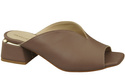 Damen Schuhe Absätze Flip Flops Cappuccino Dunkel Naturleder 210 ElitaBut