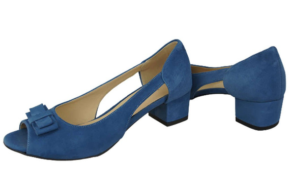 Damenschuhe Sandalen Blau, natürliches Wildleder 145 von ElitaBut