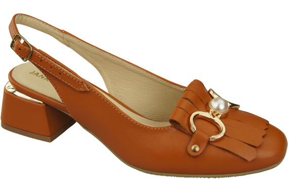 Damenschuhe Rotes Sandalen mit Fransen verziert Naturleder 208 ElitaBut