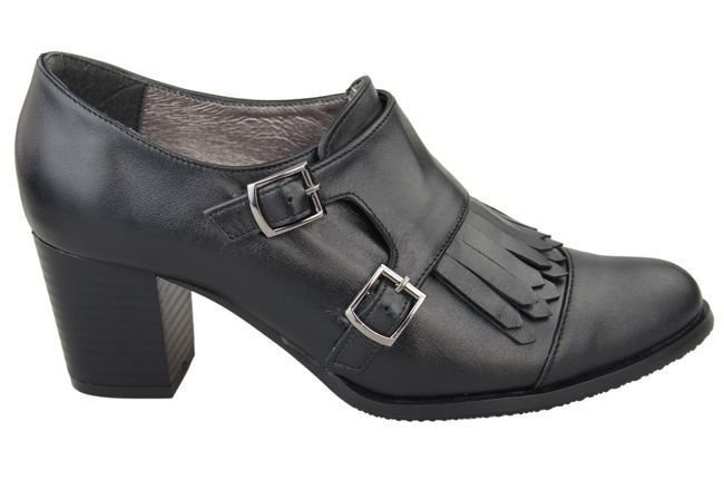 Damenschuhe, Naturleder, Schwarz 985 ElitaBut