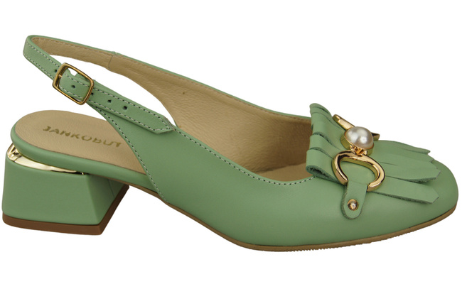 Damenschuhe Minze Sandalen mit Fransen verziert Naturleder 208 ElitaBut