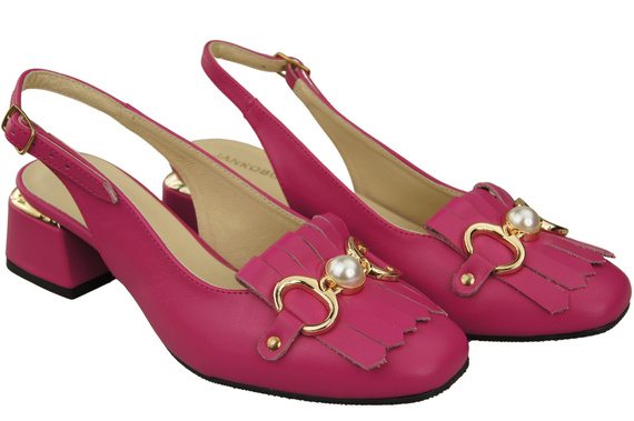 Damenschuhe Purpurfarbig Sandalen mit Fransen verziert Naturleder 208 ElitaBut