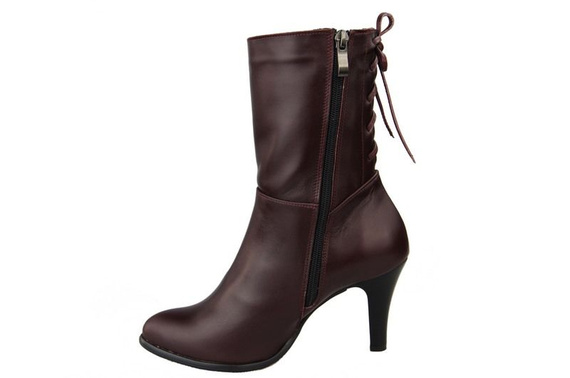 Damenschuhe Stiefeletten Frühling/Herbst Naturleder Burgunderrot 978 L ElitaBut