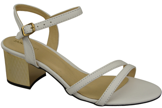 Damenschuhe Weißes Naturleder 197 Sandalen, die den Fuß sinnlich enthüllen ElitaBut