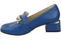 Damenschuhe mit Zierkette Pumps Mokassins Naturleder 193 Blau ElitaBut